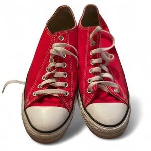 Converse Chuck Taylor All Star Low Top Canvas Red/White Mens Size 10
